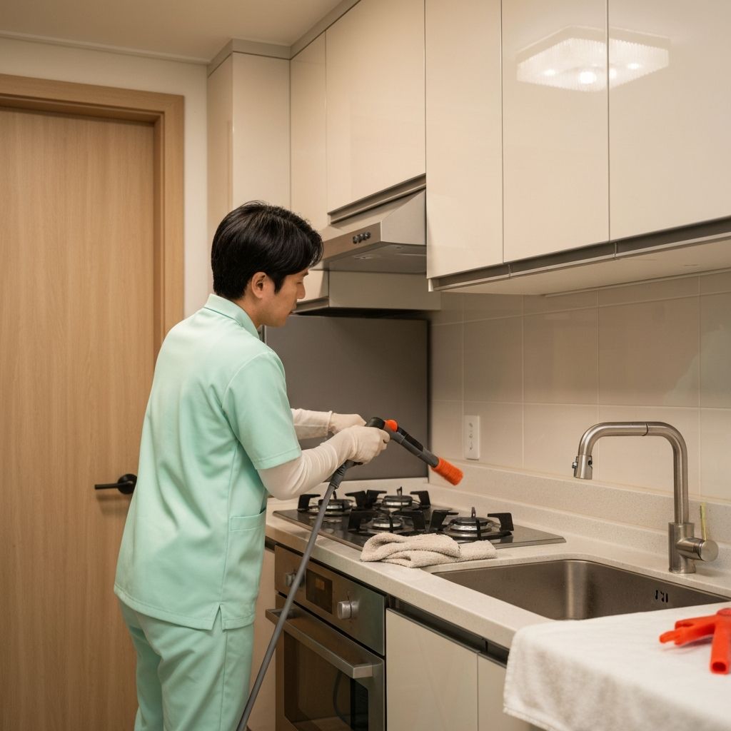 전문 청소 진행